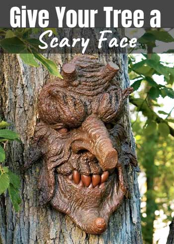 Gothic Style Scary Tree Face Adds Spook To Yard   Scary Tree Face 